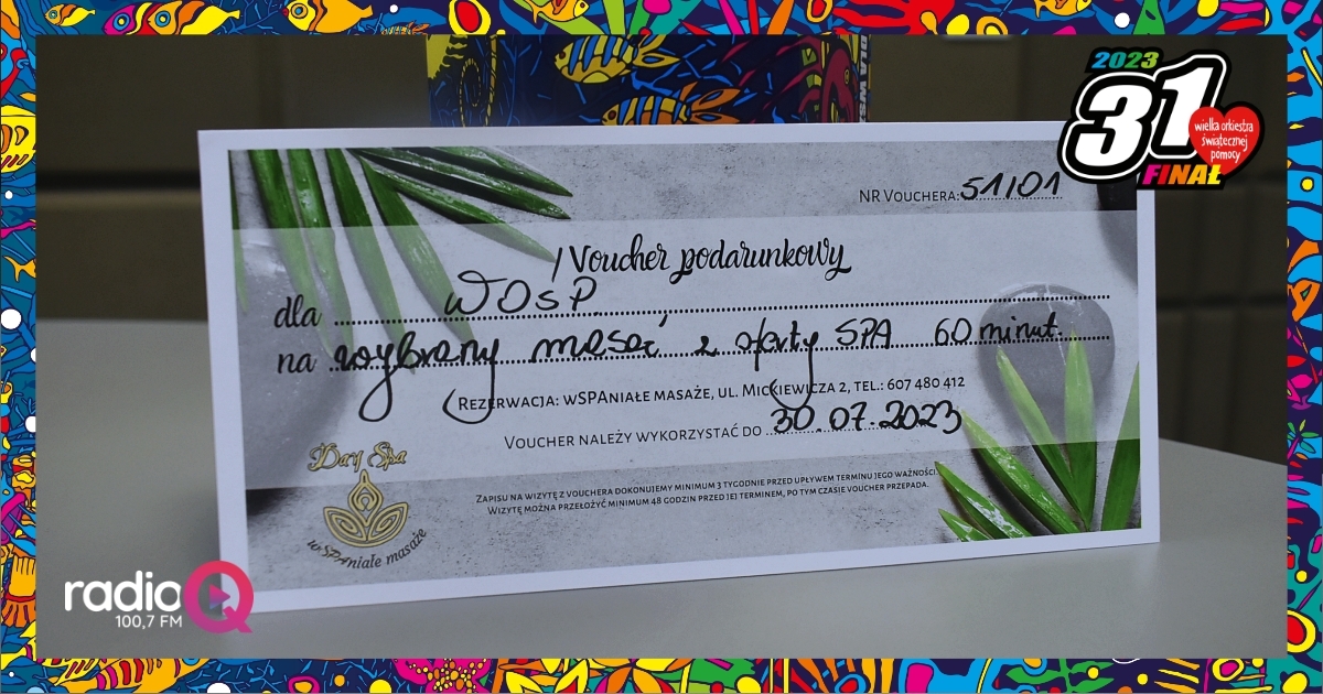 33. Voucher od wSPAniałe masaże - wybrany masaż z oferty SPA